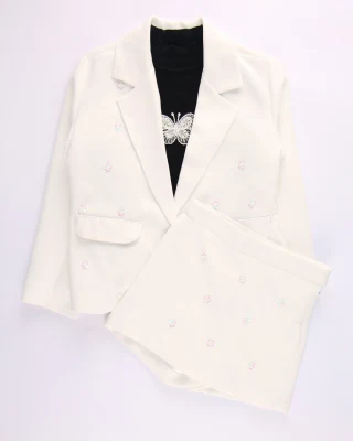 ENS F 3P 26CAIENF06 BLAZER JUPE SHORT T4/12A