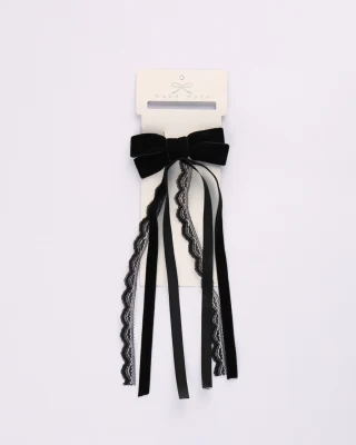 BARETTE F VELOUR-DENTELLE SAW26