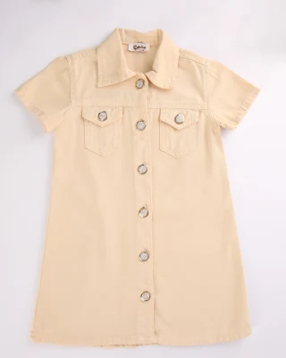 ROBE CHEMISE BOUTON DORE 25CERF05 T3/12A